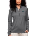 thumbnail image 1 of Women's Antigua Heather Charcoal Florida Gators Epic Quarter-Zip Pullover Top, 1 of 1