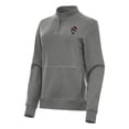 thumbnail image 1 of Women's Antigua Heather Charcoal NC State Wolfpack Crush Quarter-Zip Fleece Sweatshirt, 1 of 1