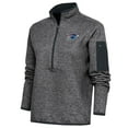 thumbnail image 1 of Women's Antigua Heather Charcoal Oklahoma City Blue Fortune Half-Zip Pullover Jacket, 1 of 1