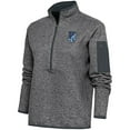 thumbnail image 1 of Women's Antigua  Heather Charcoal Rhode Island Rams Fortune Half-Zip Jacket, 1 of 1