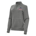 thumbnail image 1 of Women's Antigua Heather Charcoal UConn Huskies Crush Quarter-Zip Fleece Sweatshirt, 1 of 1