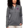 thumbnail image 1 of Women's Antigua Heather Charcoal Washington Huskies Epic Quarter-Zip Pullover Top, 1 of 1