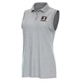 thumbnail image 1 of Women's Antigua  Heather Gray Anaheim Ducks Recap Sleeveless Polo, 1 of 1