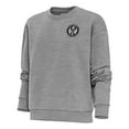 thumbnail image 1 of Women's Antigua Heather Gray Atlanta United FC Brushed Metallic Logo Victory Crewneck Pullover Sweatshirt, 1 of 1