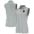 thumbnail image 1 of Women's Antigua  Heather Gray Boston College Eagles Recap Sleeveless Polo, 1 of 3