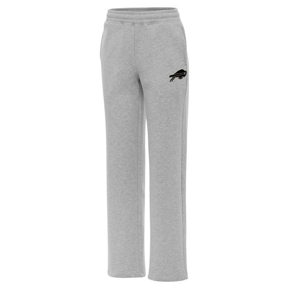 Women's Antigua Heather Gray Buffalo Bills Brushed Carbon Victory Sweatpants
