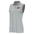 thumbnail image 1 of Women's Antigua  Heather Gray Carolina Hurricanes Recap Sleeveless Polo, 1 of 1