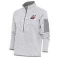 thumbnail image 1 of Women's Antigua Heather Gray Chase Briscoe Fortune Half-Zip Pullover Sweater, 1 of 1