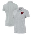 thumbnail image 1 of Women's Antigua Heather Gray Chicago Bears Matter Polo, 1 of 3