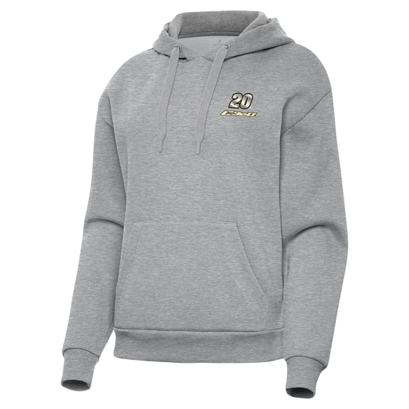 Women's Antigua  Heather Gray Christopher Bell Victory Pullover Hoodie