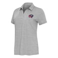 thumbnail image 1 of Women's  Antigua Heather Gray Columbus Blue Jackets Layout V-Neck Polo, 1 of 1