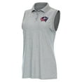 thumbnail image 1 of Women's Antigua  Heather Gray Columbus Blue Jackets Recap Sleeveless Polo, 1 of 1