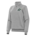 thumbnail image 1 of Women's Antigua Heather Gray Dallas Stars Victory Quarter-Zip Sweatshirt, 1 of 1