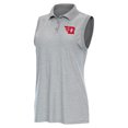 thumbnail image 1 of Women's Antigua  Heather Gray Dayton Flyers Recap Sleeveless Polo, 1 of 1