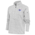 thumbnail image 1 of Women's Antigua Heather Gray Delaware Blue Coats Fortune Half-Zip Pullover Jacket, 1 of 1