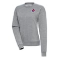 thumbnail image 1 of Women's Antigua Heather Gray Detroit Stars Victory Crewneck Pullover Sweatshirt, 1 of 1