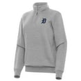 thumbnail image 1 of Women's Antigua Heather Gray Detroit Tigers Victory Quarter-Zip Sweatshirt, 1 of 1