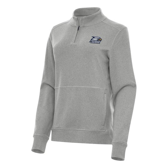 Women's Antigua Heather Gray Georgia Southern Eagles Crush Quarter-Zip Fleece Sweatshirt