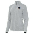 thumbnail image 1 of Women's Antigua  Heather Gray Golden State Warriors Mentor Quarter-Zip Mock Long Sleeve Top, 1 of 1