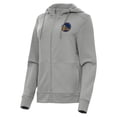 thumbnail image 1 of Women's Antigua Heather Gray Golden State Warriors Seeker Full-Zip Hoodie Jacket, 1 of 1