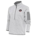 thumbnail image 1 of Women's Antigua  Heather Gray Hickory Crawdads Fortune Half-Zip Pullover Jacket, 1 of 1
