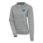 Women's Antigua  Heather Gray Hudson Valley Renegades Victory Pullover Hoodie