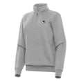 thumbnail image 1 of Women's Antigua  Heather Gray Kansas City Chiefs Victory Quarter-Zip Top, 1 of 1