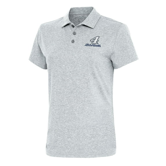 Women's Antigua Heather Gray Kevin Harvick Motivated Polo