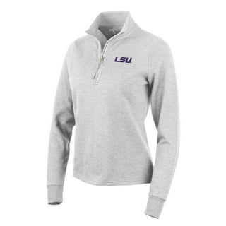 Women's Uscape Apparel Black LSU Tigers Pigment Dyed Fleece Cropped  Pullover Hoodie