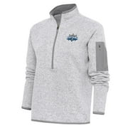 Women's Antigua  Heather Gray Lake County Captains Fortune Half-Zip Pullover Jacket