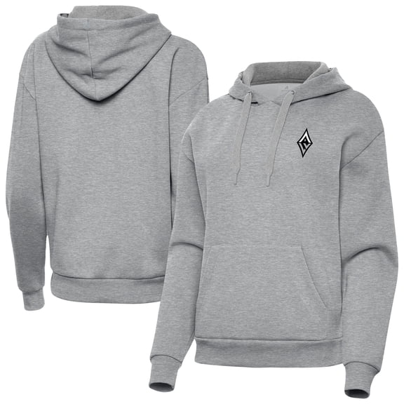 Women's Antigua Heather Gray Las Vegas Aces Victory Pullover Hoodie
