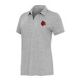 thumbnail image 1 of Women's  Antigua Heather Gray Louisville Cardinals Layout V-Neck Polo, 1 of 1