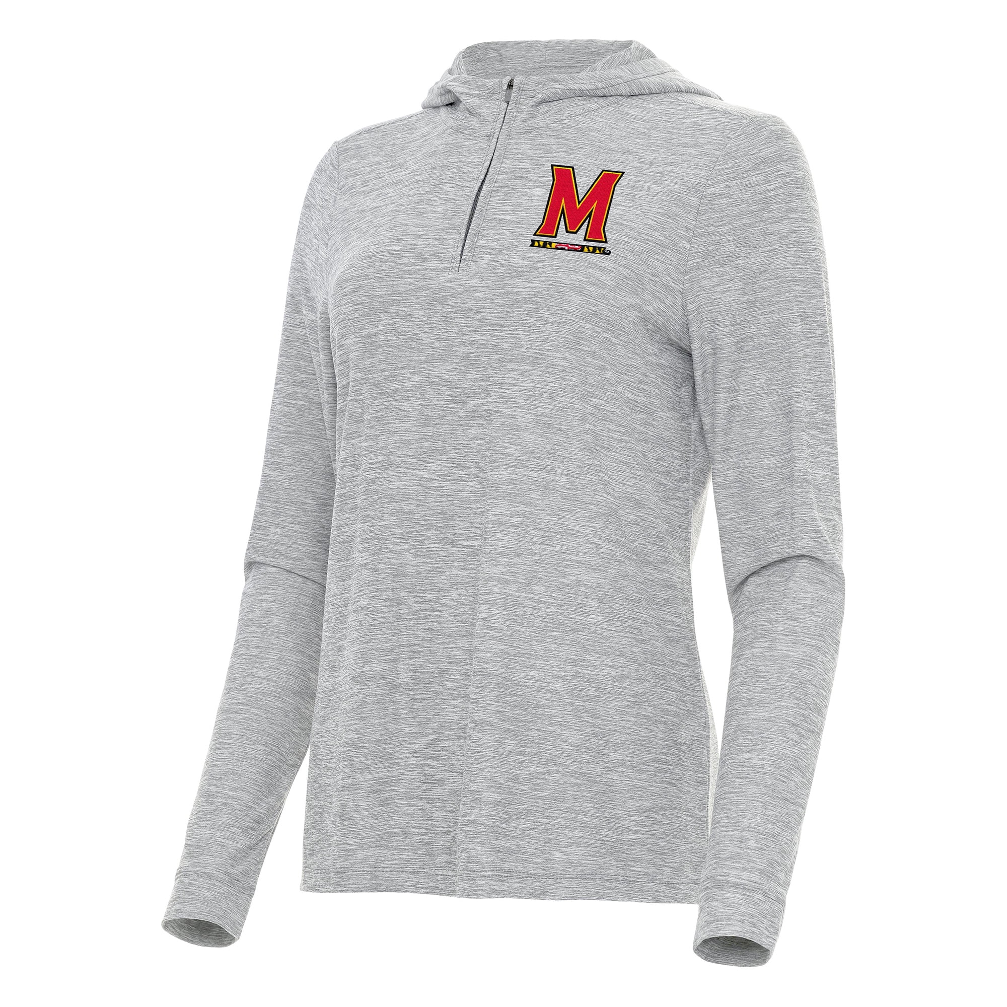 Women's Antigua Heather Gray Maryland Terrapins Daybreak Quarter