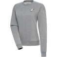 thumbnail image 1 of Women's Antigua  Heather Gray Miami Heat Brushed Metallic Victory Pullover Sweatshirt, 1 of 1