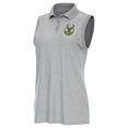 thumbnail image 1 of Women's Antigua  Heather Gray Milwaukee Bucks Recap Sleeveless Polo, 1 of 1