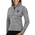 thumbnail image 1 of Women's Antigua Heather Gray Minnesota Timberwolves Fortune Half-Zip Pullover Jacket, 1 of 1