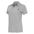 thumbnail image 1 of Women's Antigua Heather Gray NASCAR Layout V-Neck Polo, 1 of 1