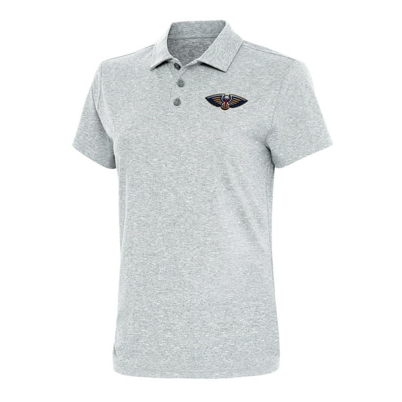 Women's Antigua Heather Gray New Orleans Pelicans Motivated Polo