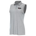 thumbnail image 1 of Women's Antigua  Heather Gray New Orleans Pelicans Recap Sleeveless Polo, 1 of 1