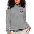thumbnail image 1 of Women's Antigua Heather Gray New York Islanders Primary Logo Course Full-Zip Jacket, 1 of 1