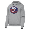 thumbnail image 1 of Women's Antigua Heather Gray New York Islanders Victory Pullover Hoodie, 1 of 1