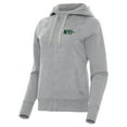 thumbnail image 1 of Women's Antigua  Heather Gray New York Jets Victory Full-Zip Hoodie, 1 of 1