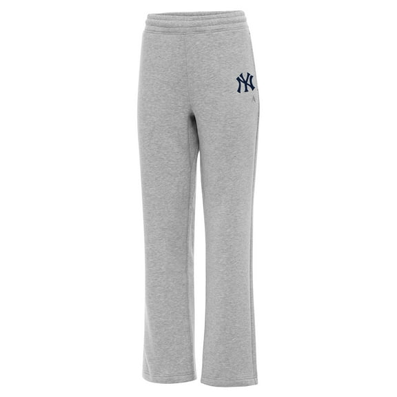 Women's Antigua Heather Gray New York Yankees Victory Sweatpants