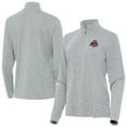 thumbnail image 1 of Women's Antigua  Heather Gray Ohio State Buckeyes Mentor Quarter-Zip Mock Neck Top, 1 of 3
