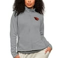 thumbnail image 1 of Women's Antigua Heather Gray Oregon State Beavers Course Full-Zip Jacket, 1 of 1
