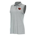 thumbnail image 1 of Women's Antigua  Heather Gray Oregon State Beavers Recap Sleeveless Polo, 1 of 1