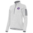 thumbnail image 1 of Women's Antigua Heather Gray Orlando Pride Fortune Quarter-Zip Jacket, 1 of 1