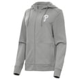 thumbnail image 1 of Women's Antigua Heather Gray Philadelphia Phillies Seeker Full-Zip Hoodie Jacket, 1 of 1