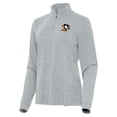 thumbnail image 1 of Women's Antigua  Heather Gray Pittsburgh Penguins Mentor Quarter-Zip Mock Long Sleeve Top, 1 of 1