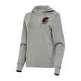 thumbnail image 1 of Women's Antigua Heather Gray Portland Trail Blazers Justice Pullover Hoodie, 1 of 1